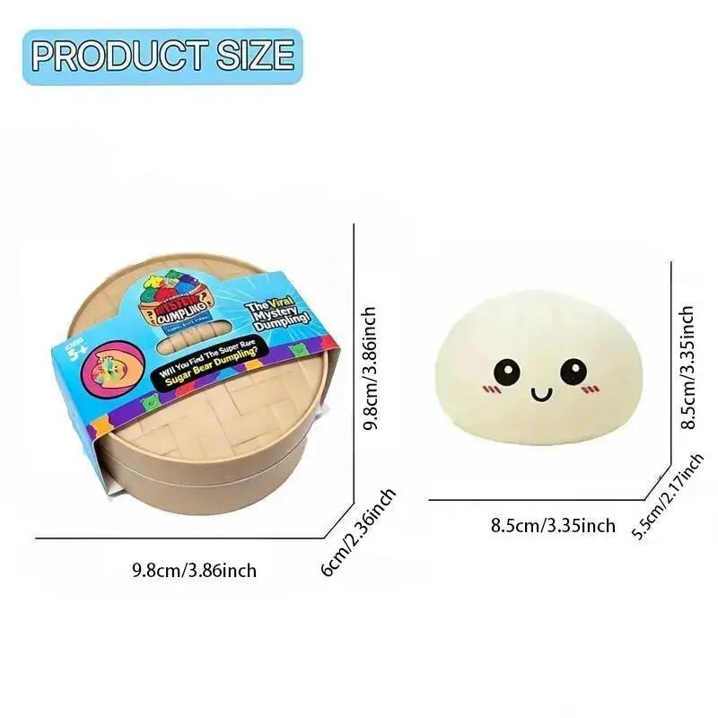 2/6/12 Pack Portable Glossy Baozi Steamed Dumpling Fidgets Blind Box Set, Slow-Rising Squishy Fidget Toy for Anxiety Relief, Collectible Desk Ornament, Holiday Gift