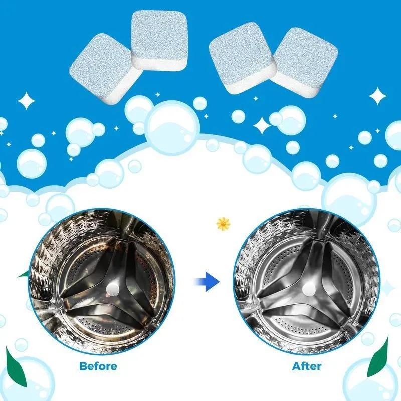 Automatic Washing Machine Tub Cleaner, Dishwasher Stain Remover Tablets, Effective Cleaning Agent for Home Appliances
