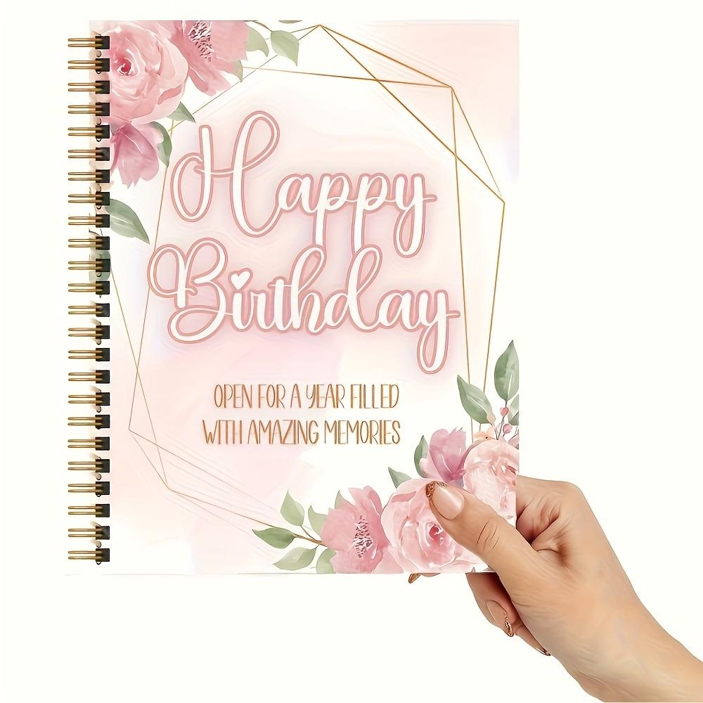 Birthday Blessing Memory Book, Collect and Save Greeting Cards, Messages, and Celebration Activities, Keepsake Album for Friends and Family