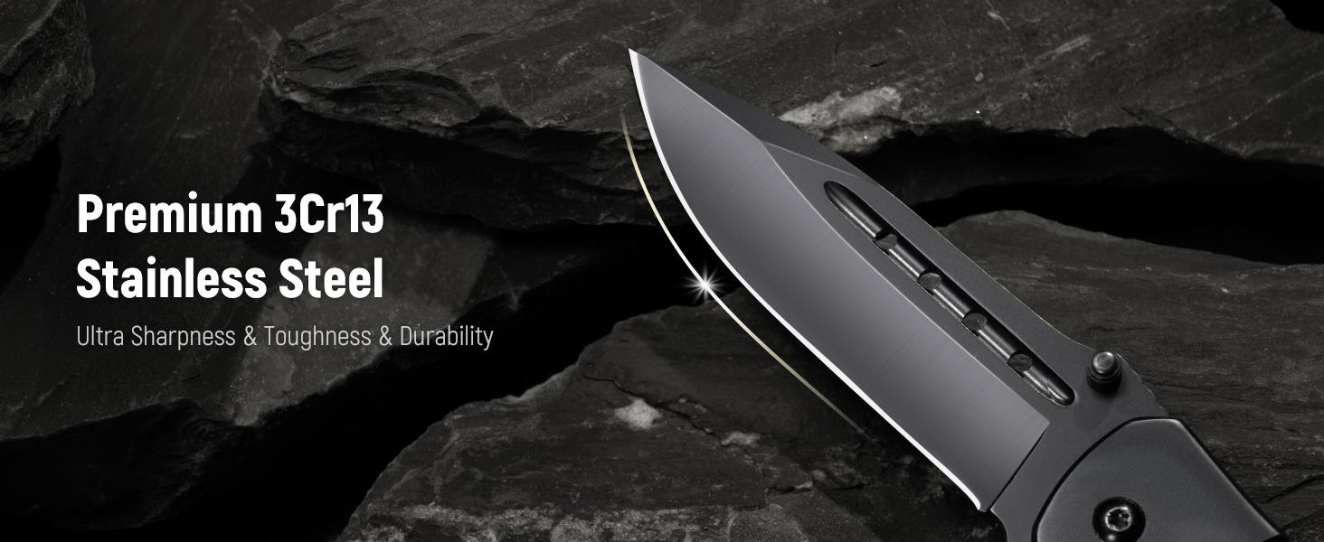 [Spring Savings] All-Purpose Foldable Knife with Wood Handle for Outdoor Adventures & Farm Work