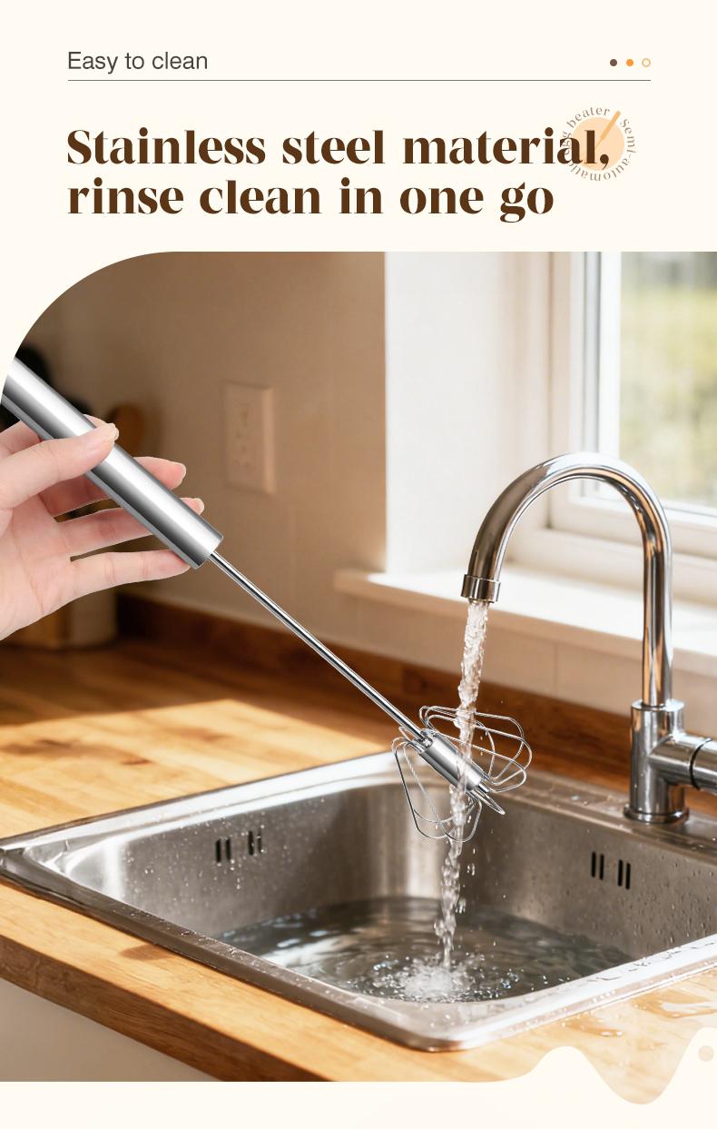 Stainless Steel Hand-Push Rotary Whisk A hand mixer stirrer for cooking, perfect for blending, whisking, beating, and stirring tasks. Stainless Steel Hand-Push Rotary Whisk A hand mixer stirrer for cooking, perfect for blending, whisking, beating, and stirring tasks.
