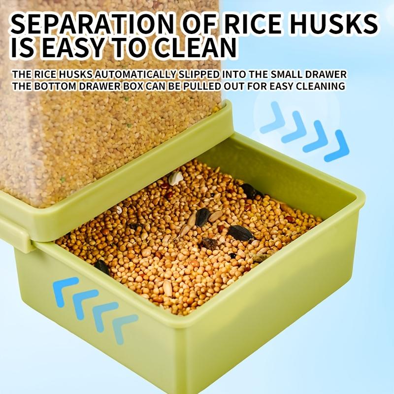 The parrot automatically feeds the chaff separation, tiger skin, Xuanfeng anti-sprinkle, hanging anti-splash and anti-sprinkle integrated feeder food box, which can hold a large capacity of food for 20 days