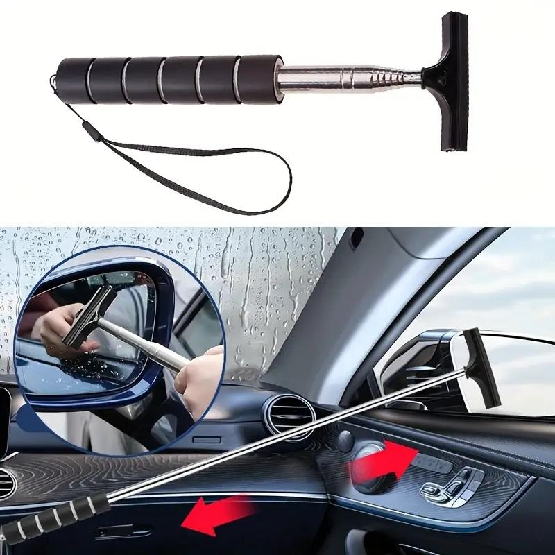 Extendable Windshield Wiper, Long Pole Car Rearview Mirror Wiper, Universal Car Accessories, Portable Car Lens Raindrop Cleaner, Car Detailing Accessories