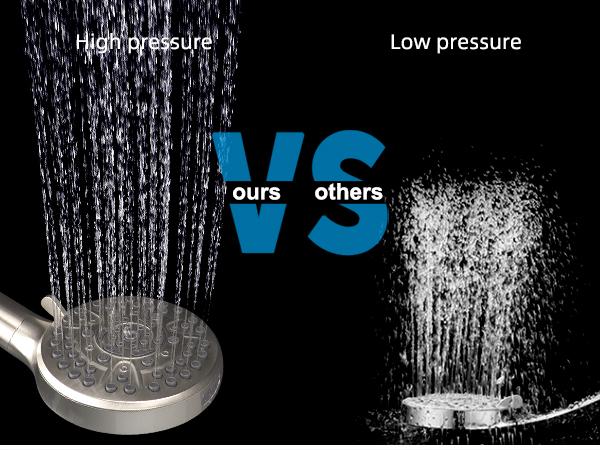 Hibbent Upgraded 13'' Shower Head Combo, High Pressure 5 Spray Rainfall Showerhead, 10 Spray Mode Handheld, All Metal Easy Reach 4-way Diverter with Pause Mode, 71'' Hose and Holder, Brushed Nickel