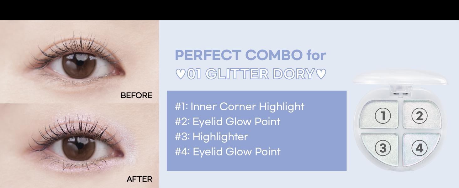 Colorgram Tintin Dory Eyeshadow Palette – versatile four-shade palette with smooth texture & lasting color