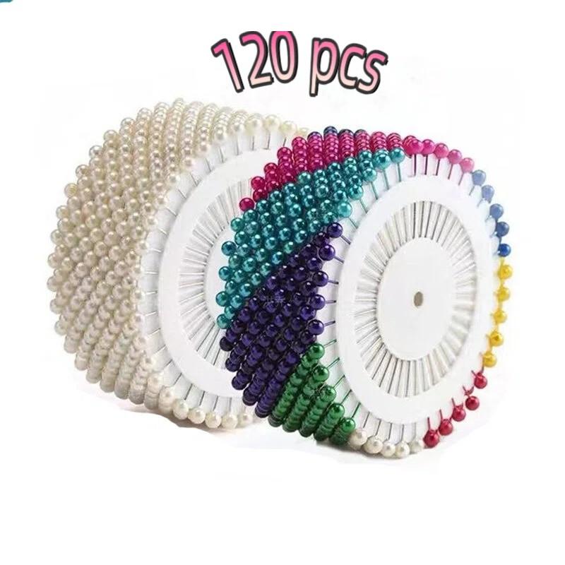 120pcs Colorful Stitch Markers, DIY Sewing Supplies, Large Head Pins for Garment Drafting, Essential Tool for Sewing Enthusiasts