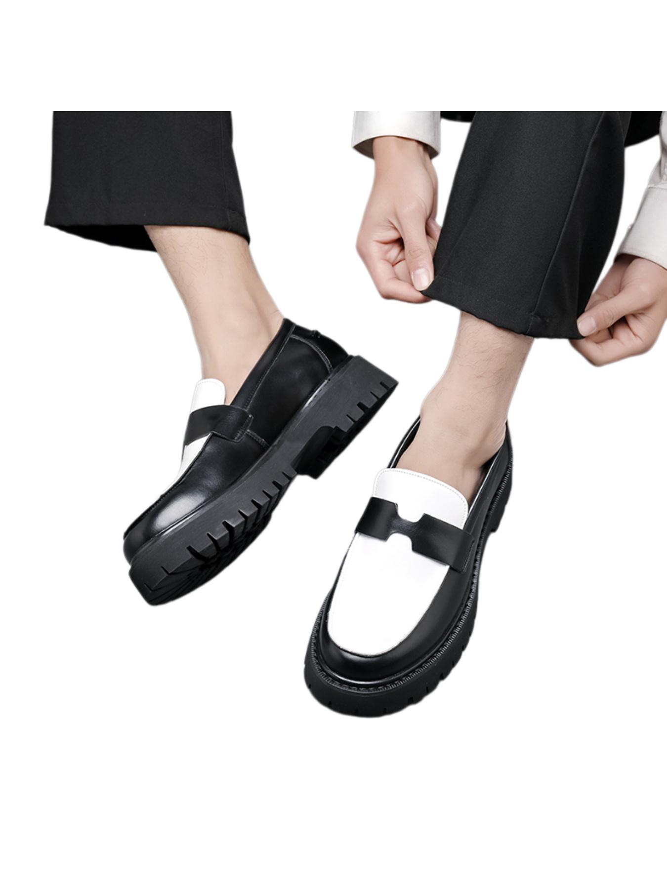 Men's Formal Dress Shoes, Patent Leather Shiny Mirror Surface Shoes, Thick Sole Platform Shoes, Suitable For Office, Saturday Banquet, Ball, Male Model Catwalk, Wedding, Groom, Hairstylist, Footwear