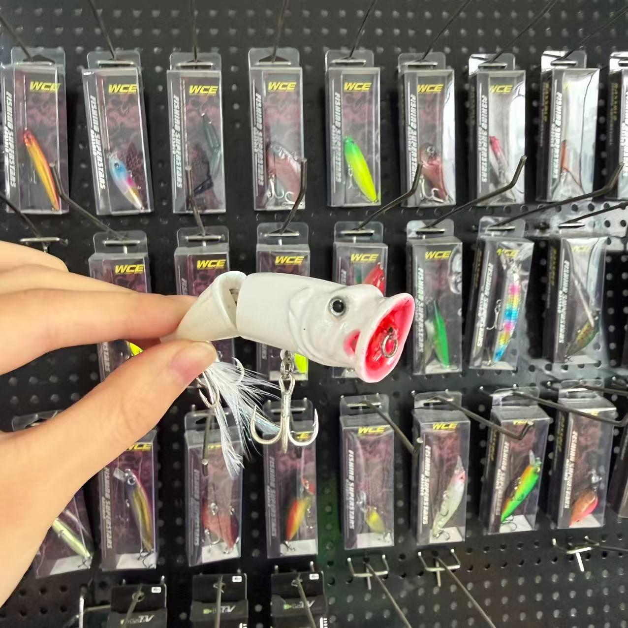 Replica of a Major Brand, Bestseller, 1pc, Lure Fishing Flipping Surface Feather Hook Two-Section Hard Bait Simulation Bait Fake Fish Bait, Suitable for Freshwater and Saltwater Fishing, Fishing Accessories, Gear, and Equipment