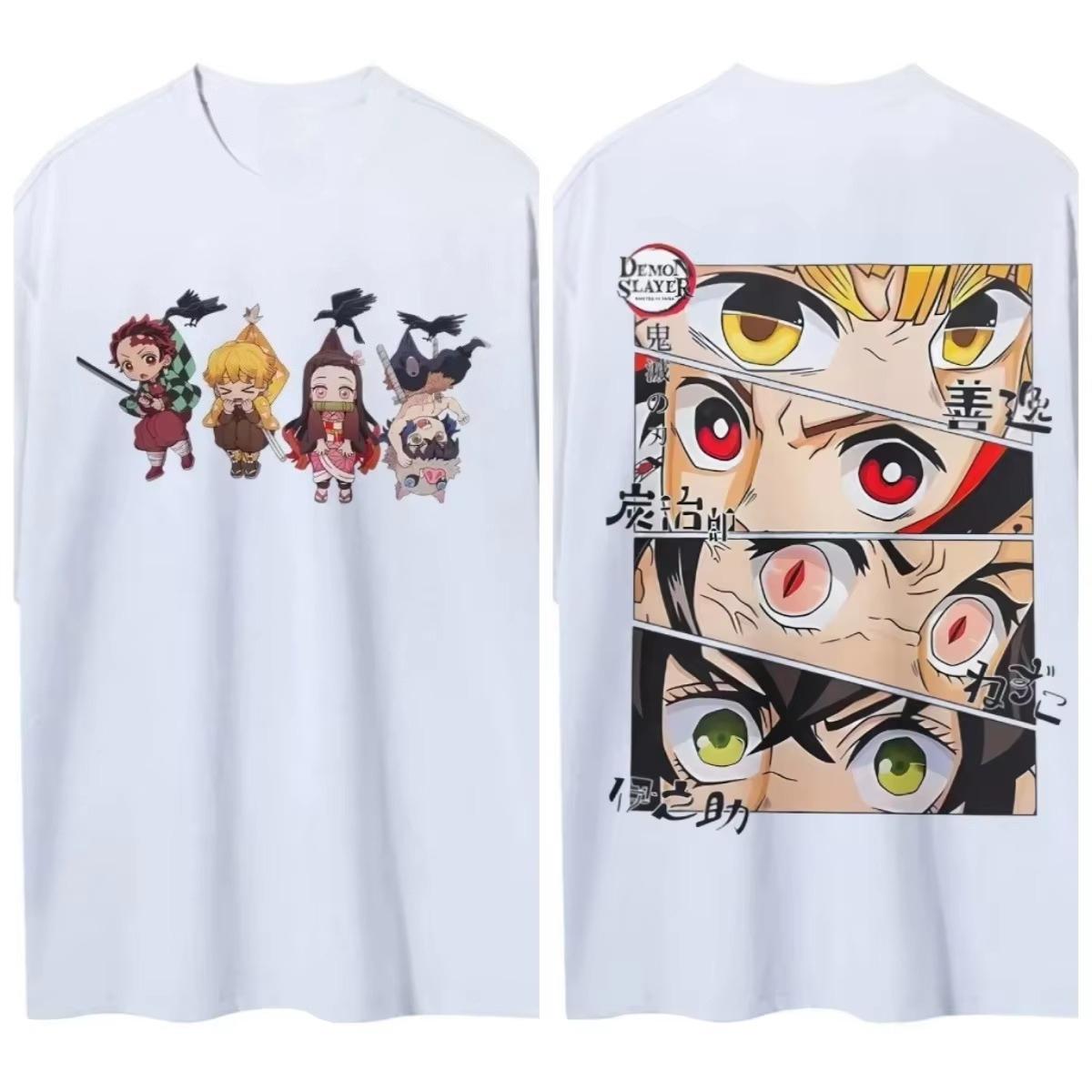 Devil Killer Men's T-shirt Kamado Tanjiro Japanese Anime Summer Boys Spring and Autumn Short Sleeve Parent Child Dress