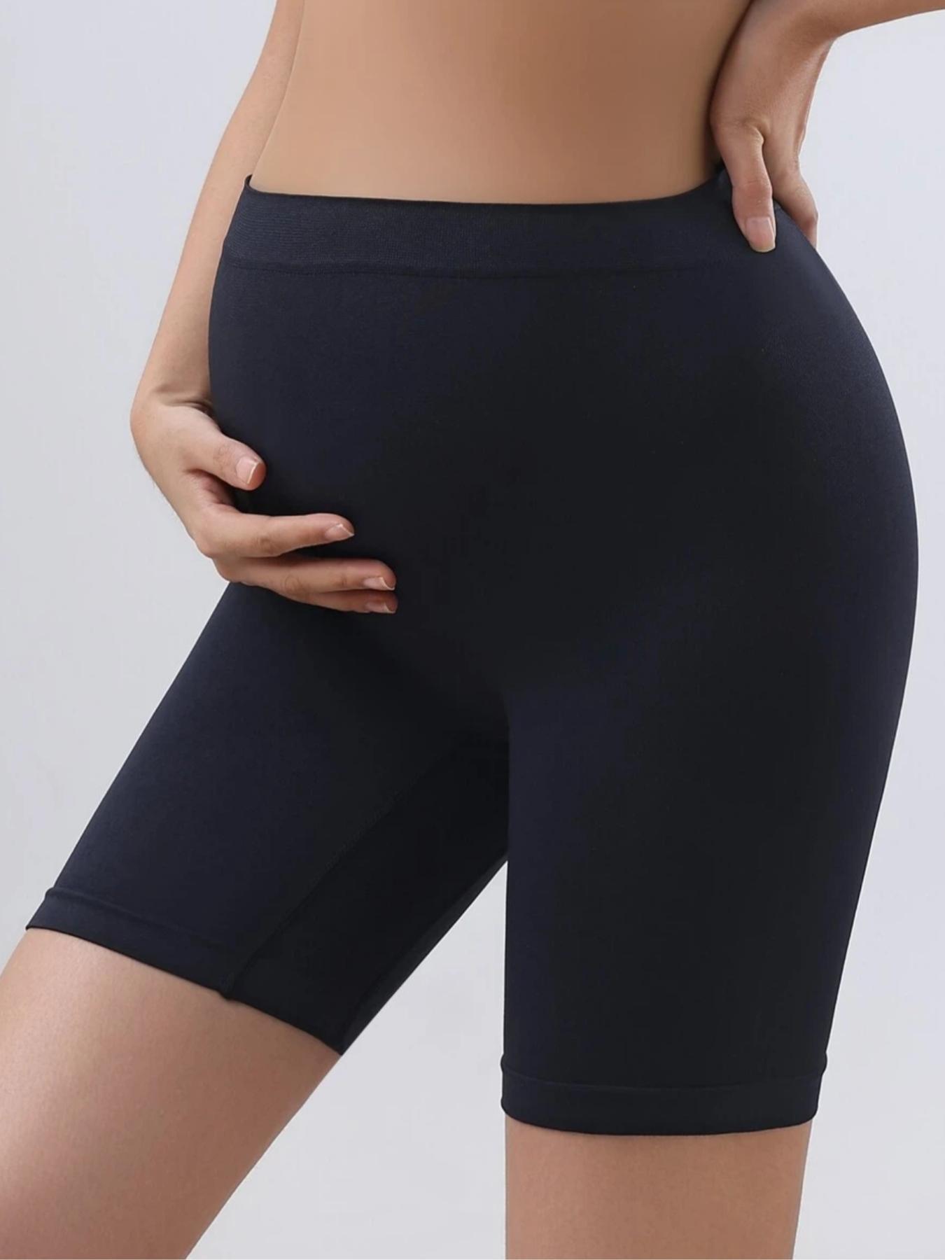Maternity Solid Color Seamless Boyshorts, Soft Comfy Breathable Panty for Pregnancy & Postpartum, Maternity Underwear for All Seasons