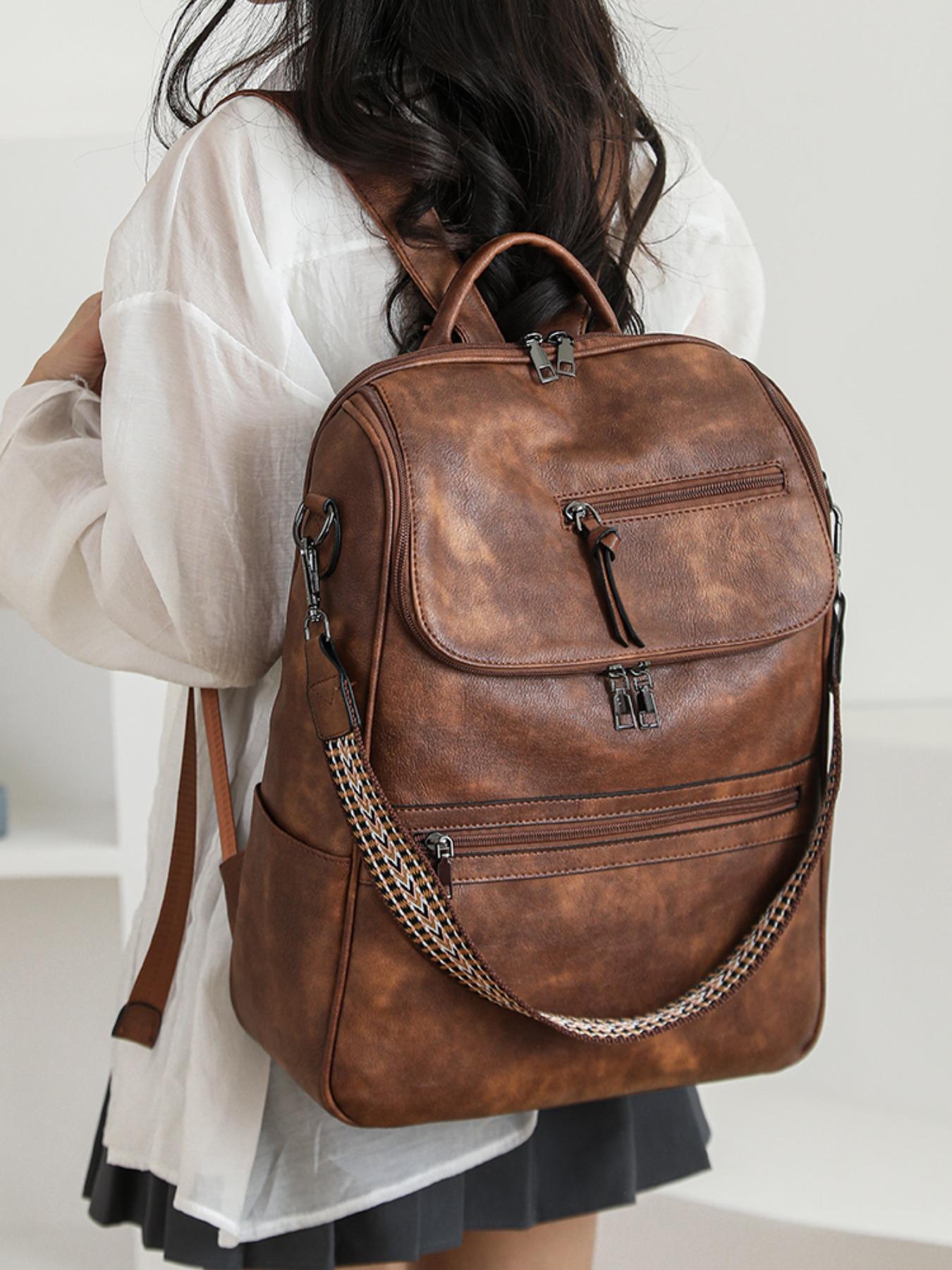 Women's Large Capacity Backpack, Anti-Theft Waterproof Laptop Bag, Multi-Layer Design, 15.6 Inch Computer, Adjustable Shoulder Strap