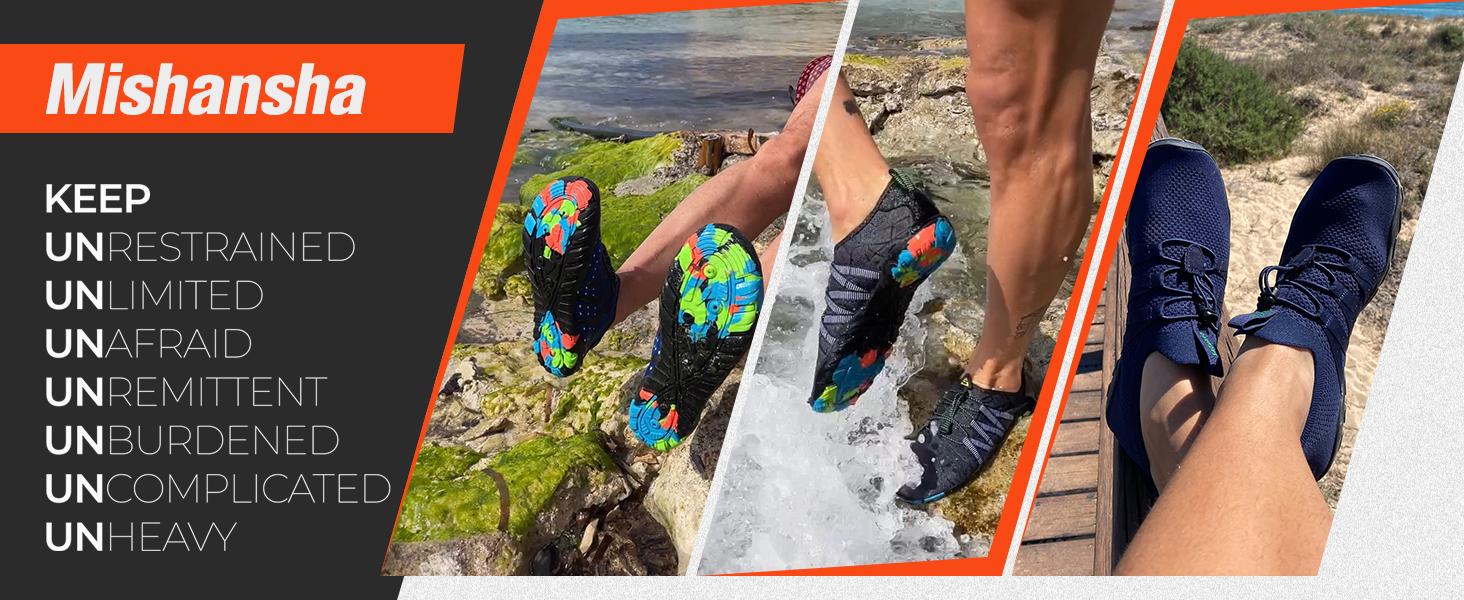 Mishansha Tide II - Water Shoes for Women Men Barefoot Beach Shoe Quick Dry Aqua Swim Socks for Surfing Yoga dealsforyoudays
