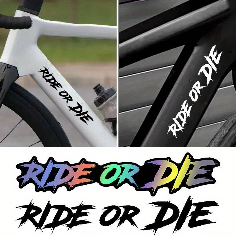 SC MOTO GN Ride or Die Lettering Sticker - Waterproof Vinyl Stickers Suitable for Motorcycle Helmets, Canned Tops, Motorcycles, and Road Vehicles - Scratch Resistant Decoration, Outdoor Use, Bright Colors, Motorcycle Accessories, Motorcycle Stickers