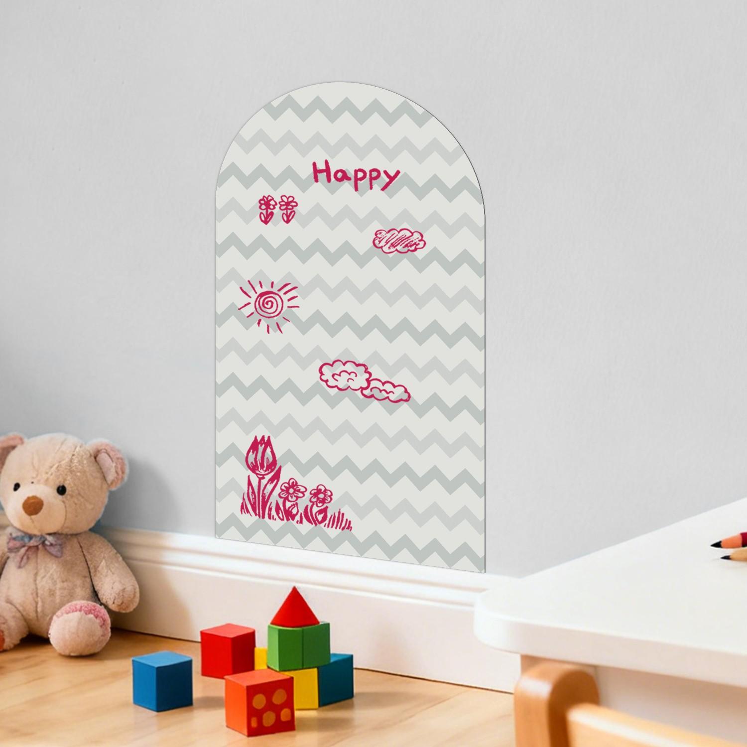 Serrated Arch Design Self-Adhesive Soft Magnetic Whiteboard,Matte Touch,Can Be Repeatedly Written And Erased Without Trace,Used For Offices And Home Classrooms