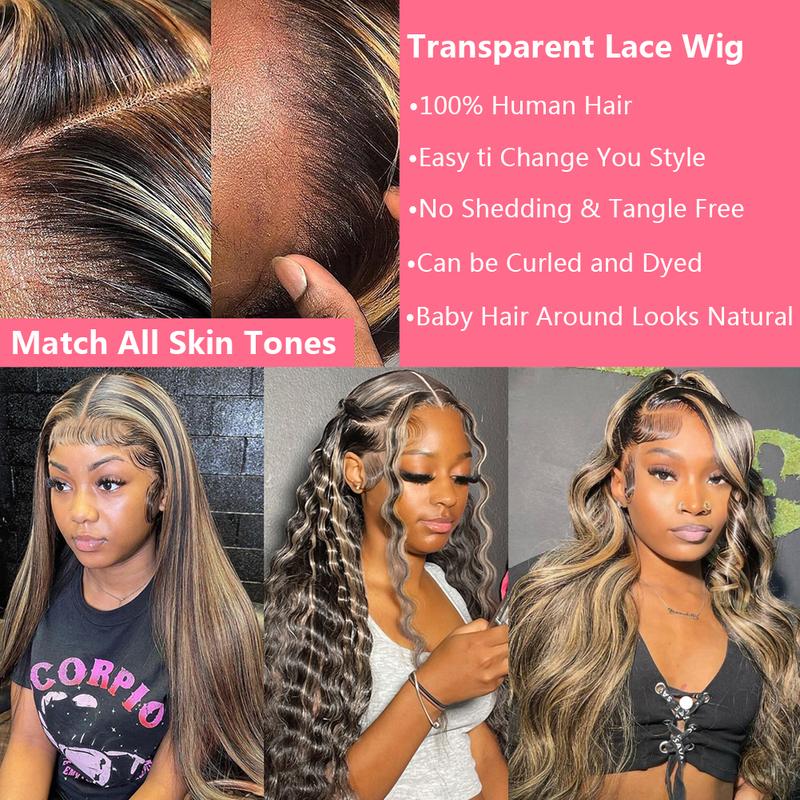 QUANDIAN FB/27 Balayage Highlight Lace Front Wig Human Hair Pre Plucked 210% Density 13x6 HD Lace Virgin Human Hair Body Wave Ombre Wig Springtok QUANDIAN FB/27 Balayage Highlight Lace Front Wig Human Hair Pre Plucked 210% Density 13x6 HD Lace Virgin Human Hair Body Wave Ombre Wig Springtok