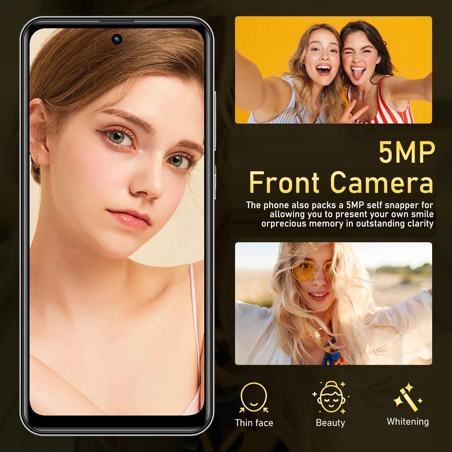 Fuffi Smart Unlock Phone 6.56 Inches 4GB RAM 32GB Storage, 5+13mp Camera, 4g Network, Dual Sim, 3100mah Battery, Android 12, GPS