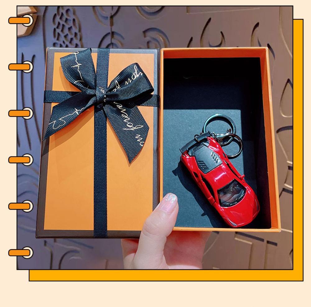 Car Keyring Sports Car Keychain Accessories Roadster Key Chain Alloy Material Creative Ornaments Cartoon Schoolbag Pendant