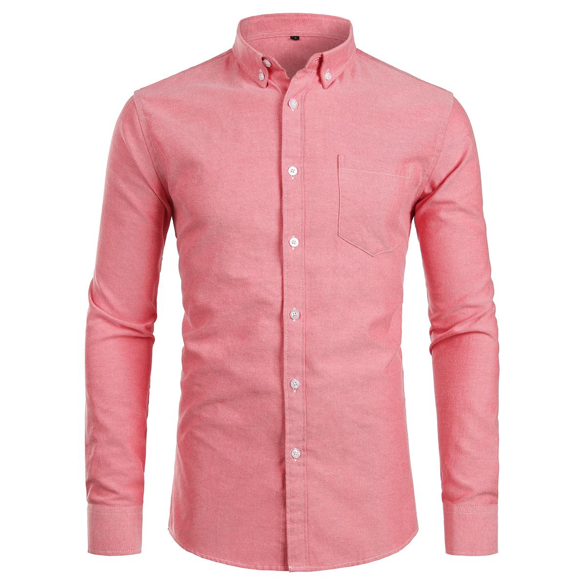 ZEROYAA Men's Hipster Casual Slim Fit Long Sleeve Button Down Oxford Shirts with Chest Pocket ZEROYAA Men's Hipster Casual Slim Fit Long Sleeve Button Down Oxford Shirts with Chest Pocket