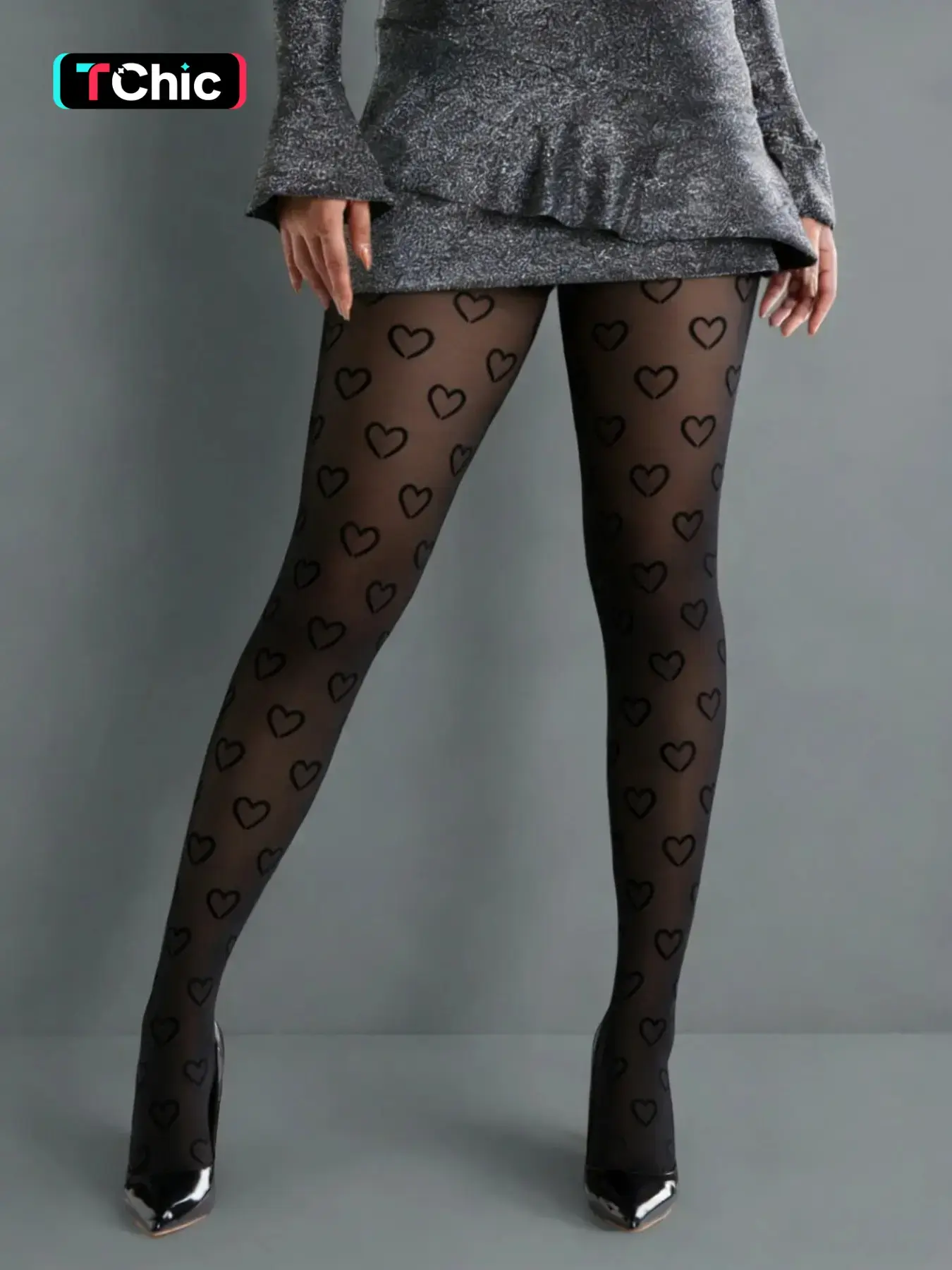 Women's Stockings Tights, Air Heart Print, Soft Lightweight, All-Day Comfort, Suitable for Various Occasions, Enhance Fashion and Elegancy, Cute Design