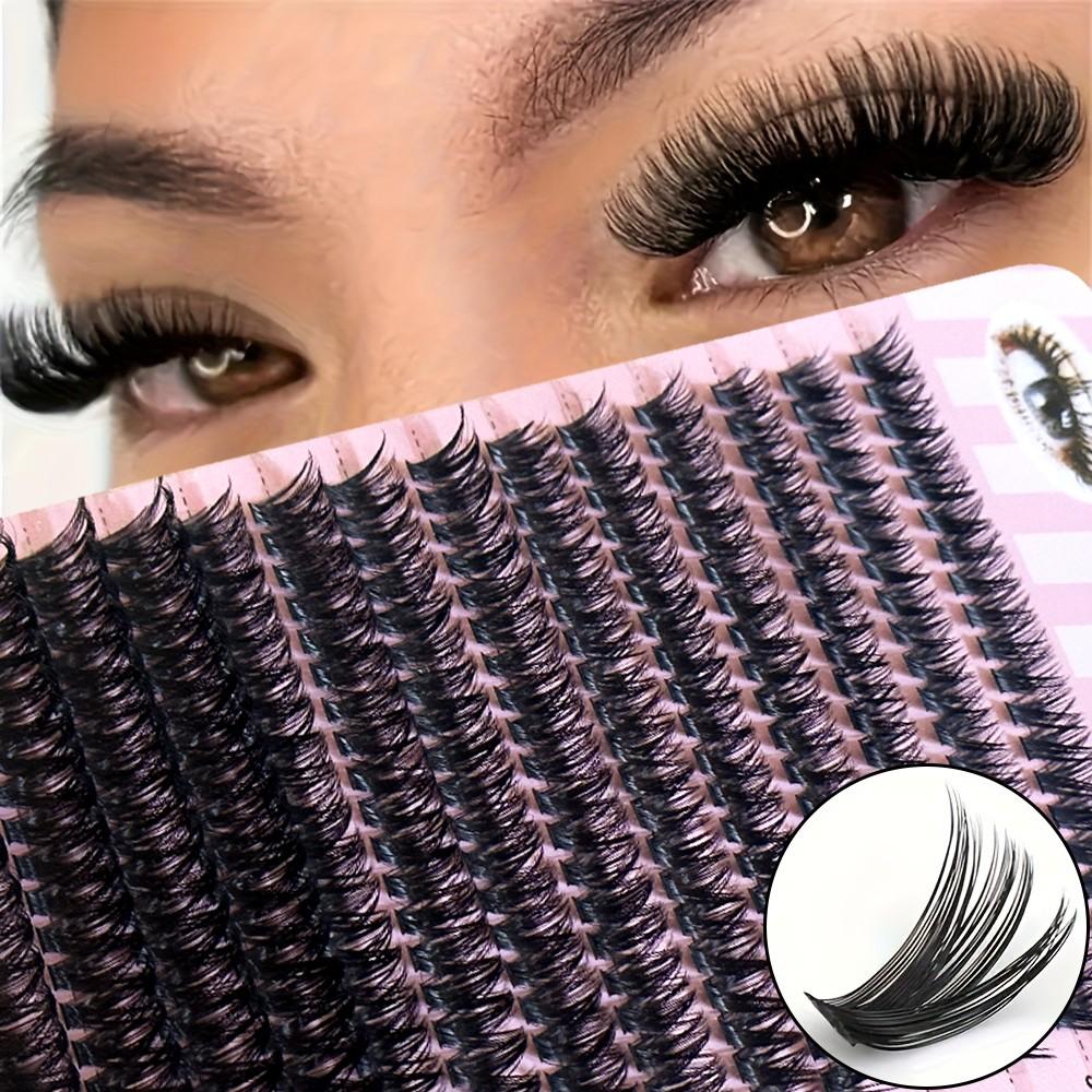 Luxurious Russian Cat Eye False Lashes, 280 Pcs, D-Shape Curl, Lightweight and Soft, Reusable, Ideal Gift