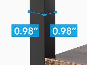 LITTLE TREE 6-Tier Tall Bookshelf Bookcase, Industrial 8-Shelf Open Bookcase Storage Display Book Shelves for Living Room, Home Office