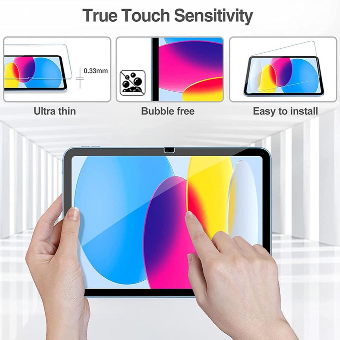 2pc iPad Steel Film, High Definition, Anti-Scratch, Full Screen Coverage, Strong Fingerprint Resistance, Compatible with iPad Air4, 5, 6, 10th Gen, 11, 12, Screen Protector