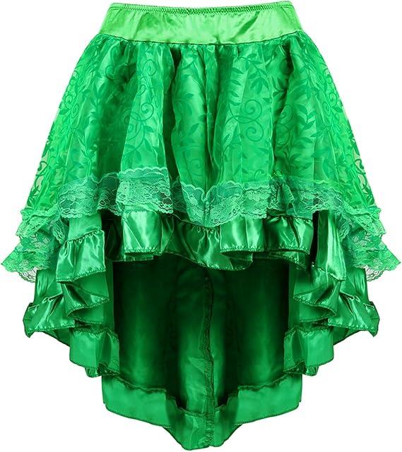 Renaissance Skirt High Low Outfits Steampunk Skirts Costume for Women Pirate Dressing Saloon Girl Costumes 7056-T1