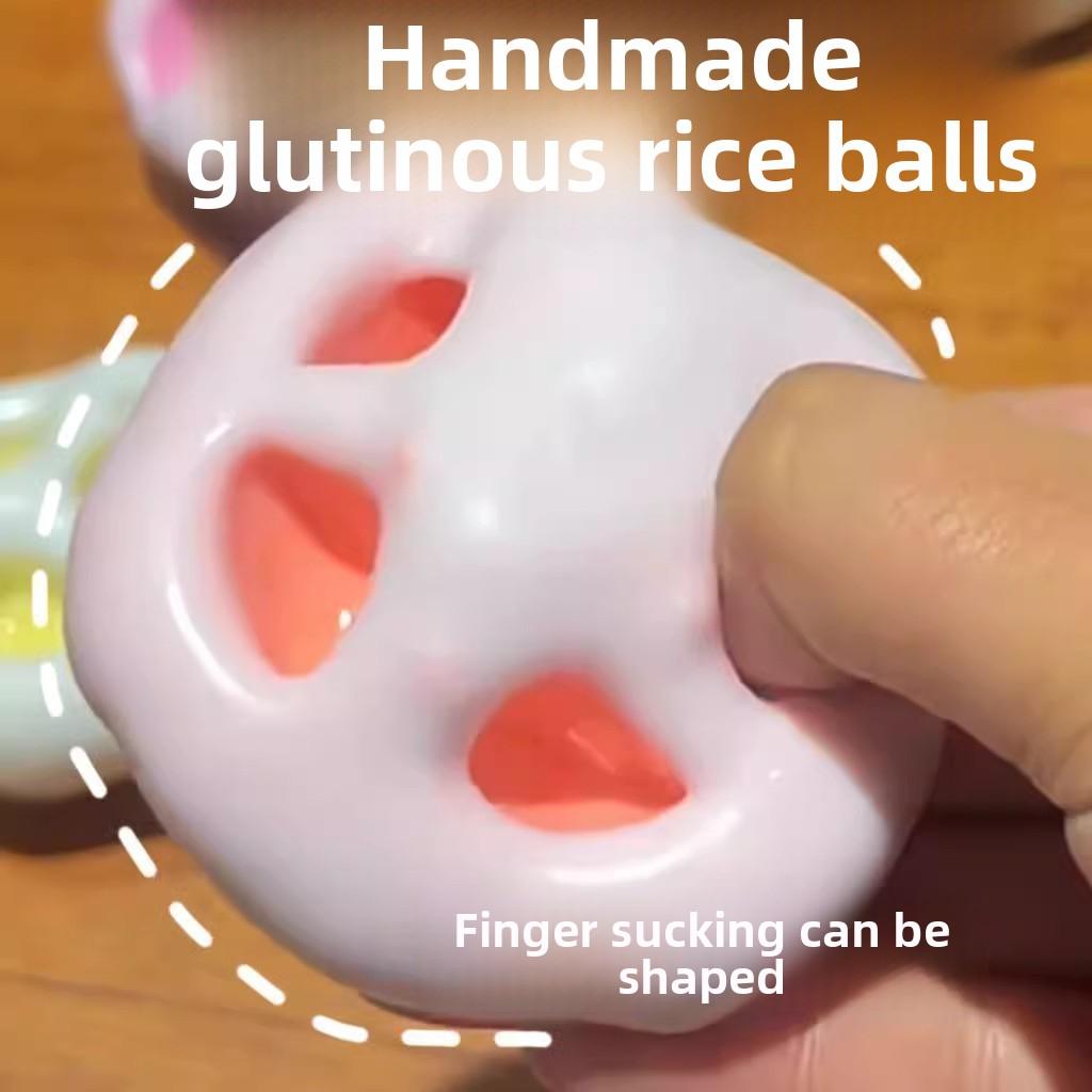 Shaped Ice Skin Glutinous Rice Ball Handmade Squeezing Toy, Noisy Ball Toy, Squeaking Stress Relief Ball, Stress Relief Gadget