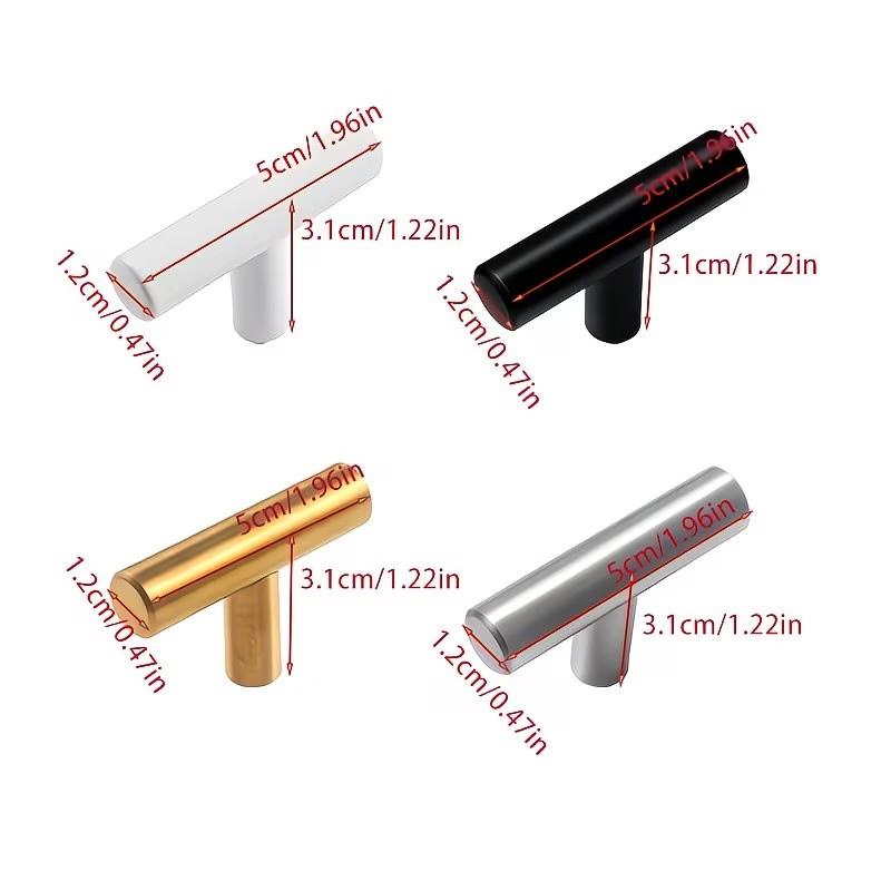 Modern Simple Cabinet Knobs and Pulls Set, Single Hole Door Handles, Door Hardware, 50mm Total Length, Suitable for Kitchen Cabinets, Drawers, Bedroom Furniture