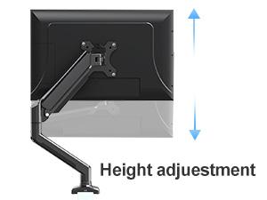 Full Motion Single Monitor Desk Mount for 13"-32" Screens | VESA 75x75 / 100x100