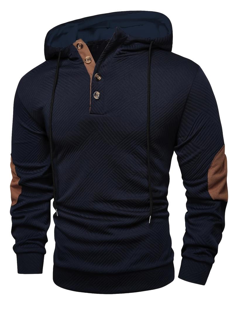 Men's fashionable casual hooded cardigan