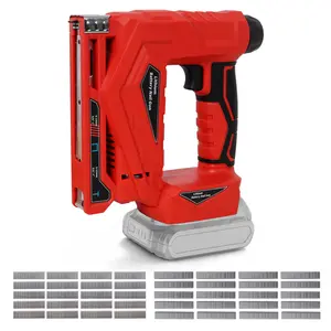 2-in-1 Cordless Brad Nailer & Narrow Crown Stapler – Battery Powered Nail Gun Compatible with Milwaukee 20V MAX Battery, Safety Lock, Professional Woodworking DIY Tool (Tool Only)