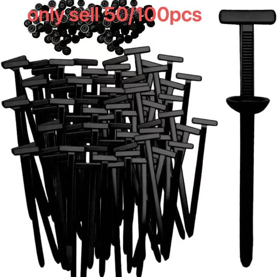 Upgrade Nylon Universal Cable Tie Buckle, for Car Fender Trunk Bumper Repair, Home & Garage Patent Pending, 2026 New Heavy Duty Self-Locking Zip Ties Holder with Pin Button Design