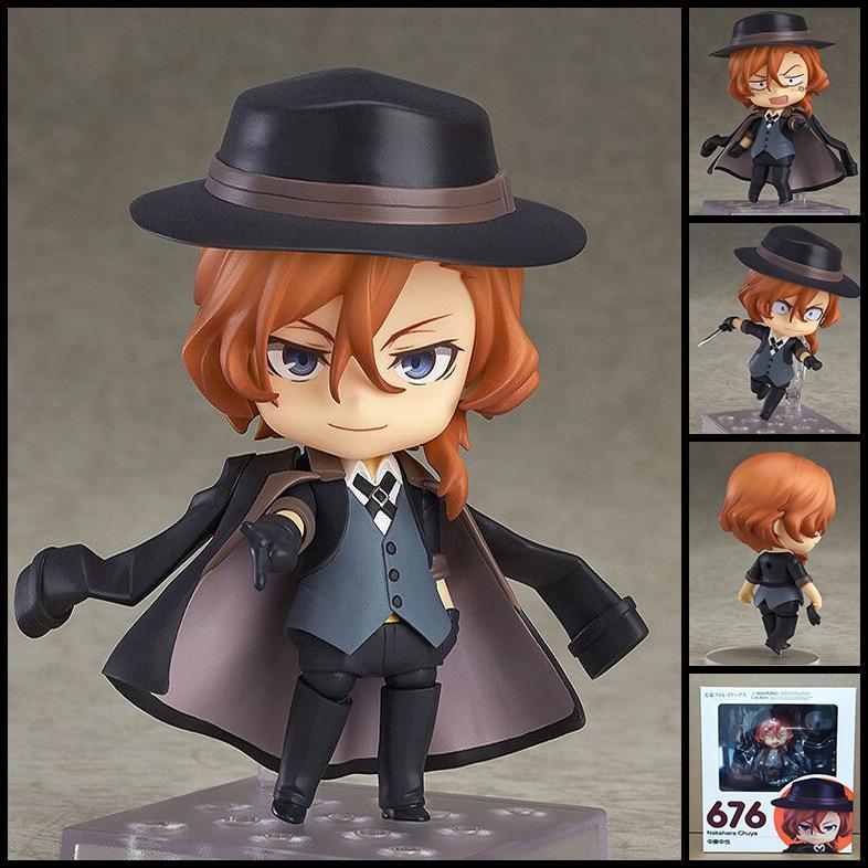 Bungo Stray Dogs Anime 893# Nakajima Atsushi Dazai Osamu Edogawa Rampo Figures Toy Cartoon Model Movable Doll Ornament Xmas Gift
