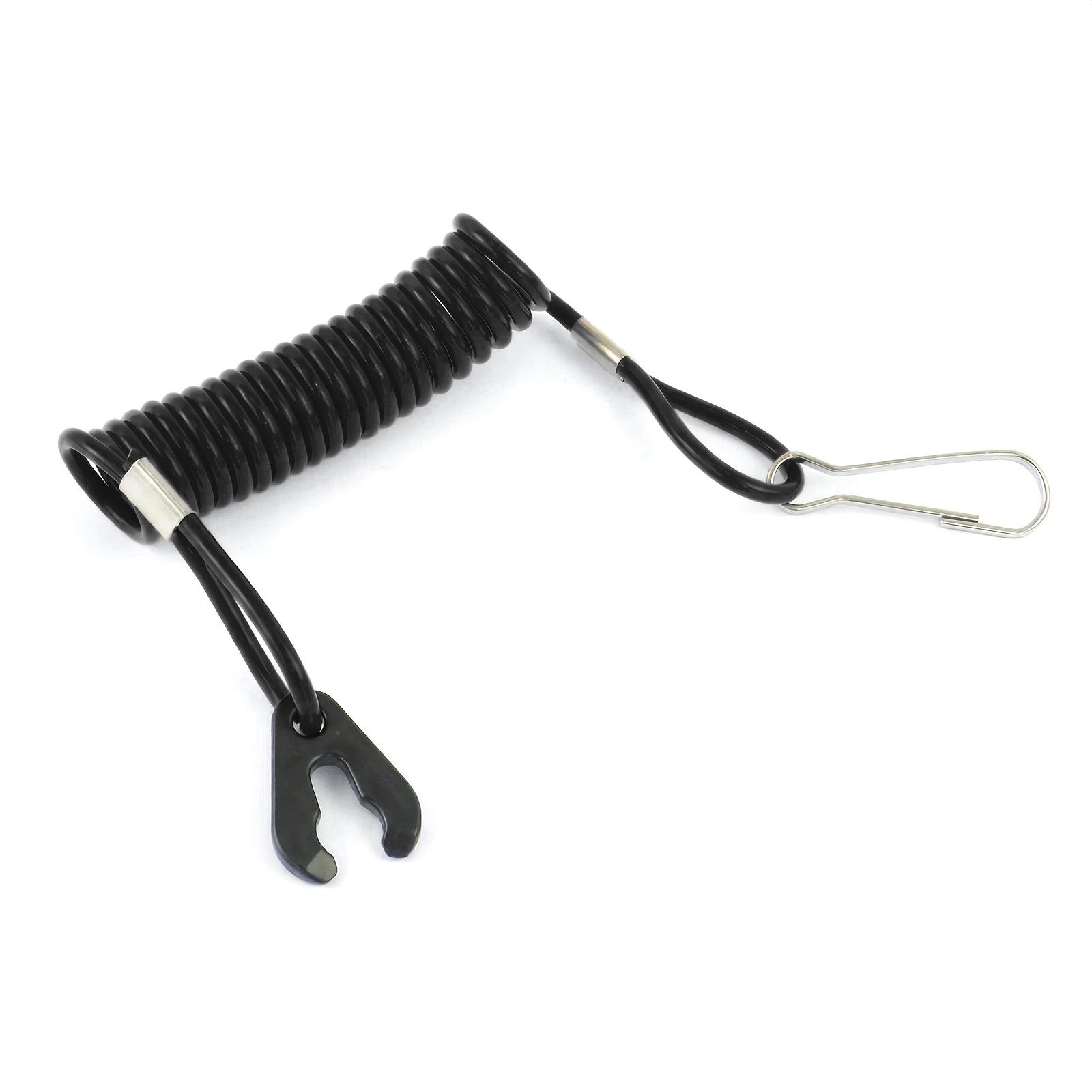 Outboard Replacement Engine Stop Lanyard, Boat Engine Safety Kill Stop, Emergency Ignition Stop for Watercraft Outboard Motors, Boat Key Lanyard Rope Clip