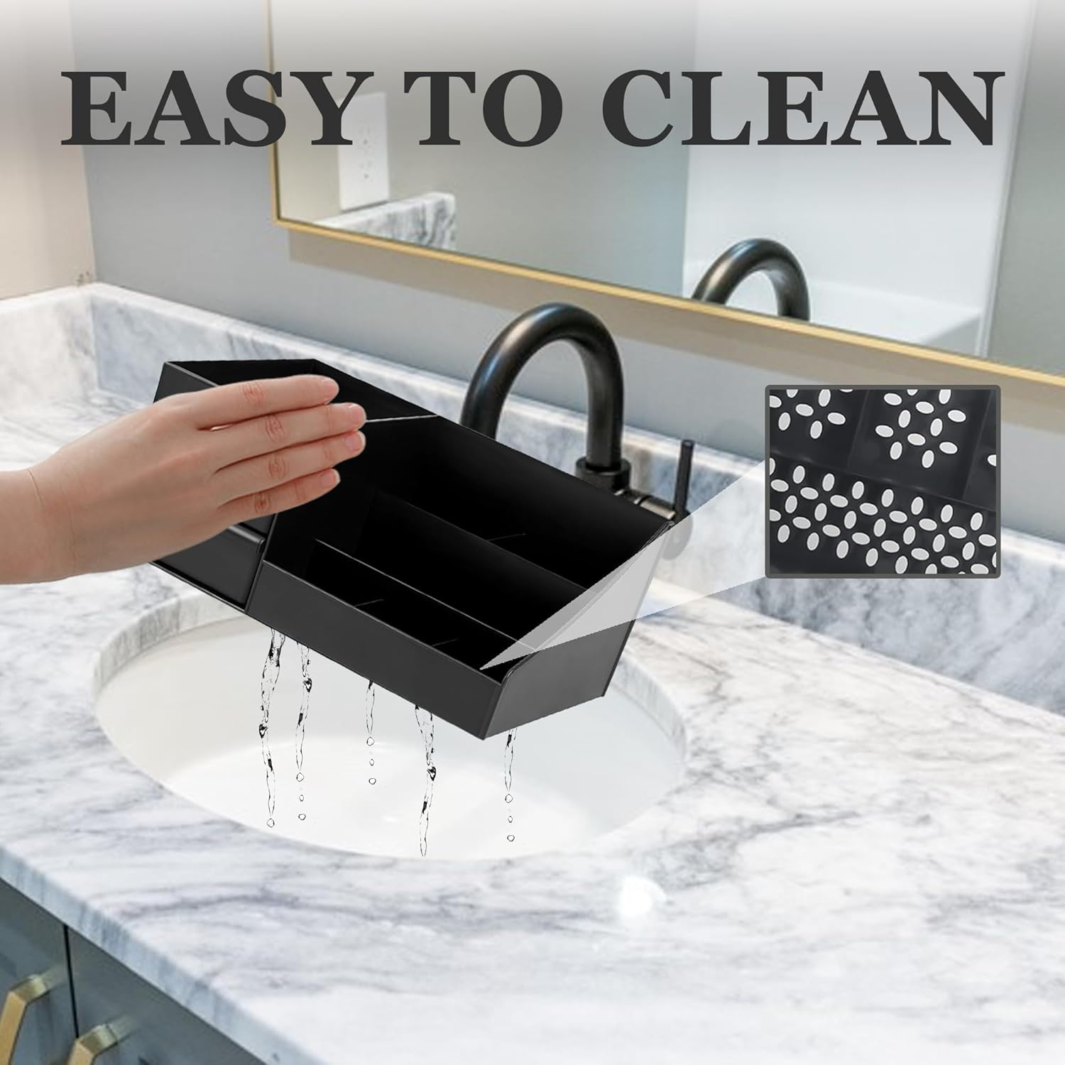 1pc Adjustable Shelf Organizer, Desk Organizer Tidy, with Adjustable Shelves, Multiple Compartments - Heavy-Duty Plastic Space-Saving Storage Suitable for Bathroom Vanity, Bedroom Shelf, Desk - Gift for Organizing Toiletries, Skincare, Perfumes