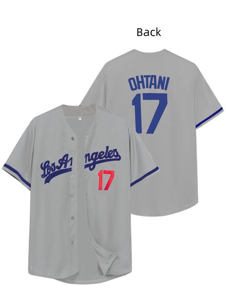 Men's Letter & Figure Embroidered Baseball Jersey, Casual Loose Short Sleeve V Neck Baseball Top for Fall & Winter, Men's Sportswear for Training & Competition