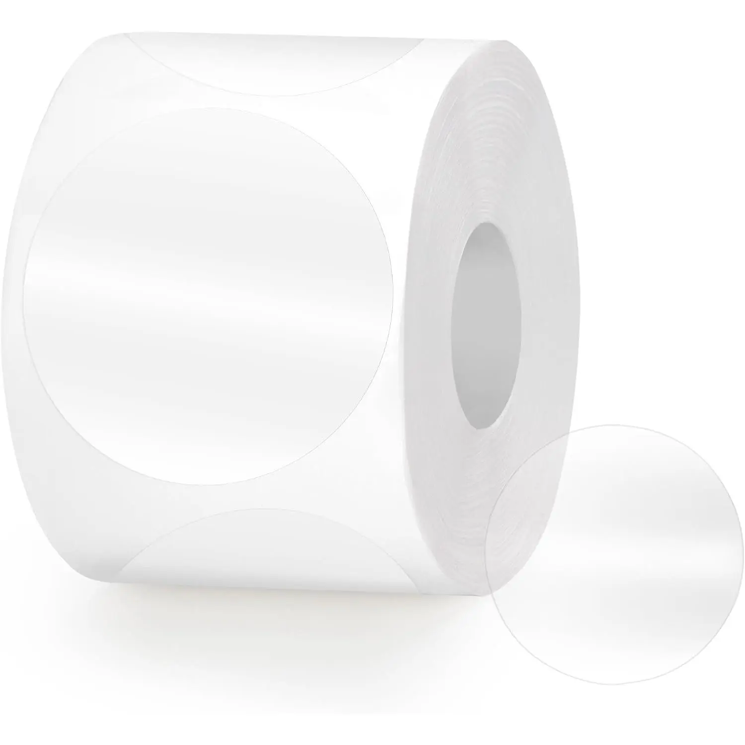 500 count 1 inch Round Clear Transparent  Stickers, Self-Adhesive Seals Stickers for Package, Envelope,  Box, Mail, Circle Label (1inch-500)