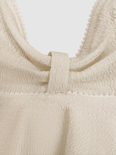 Women's Deep V Neck Ruched Long Sleeve Top, Casual Wave Hem Blouse, Perfect for Daily Wear & Dates, Versatile Fashion Piece