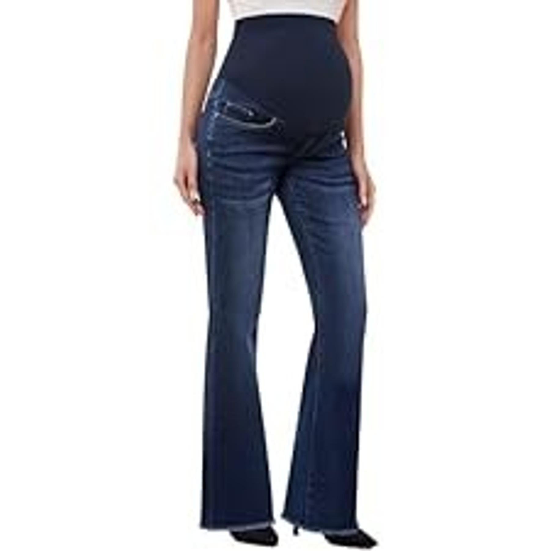Women's Over-The-Belly Maternity Cargo Scrub Pants, 4-Pocket Pregnancy Clothing, Over Belly