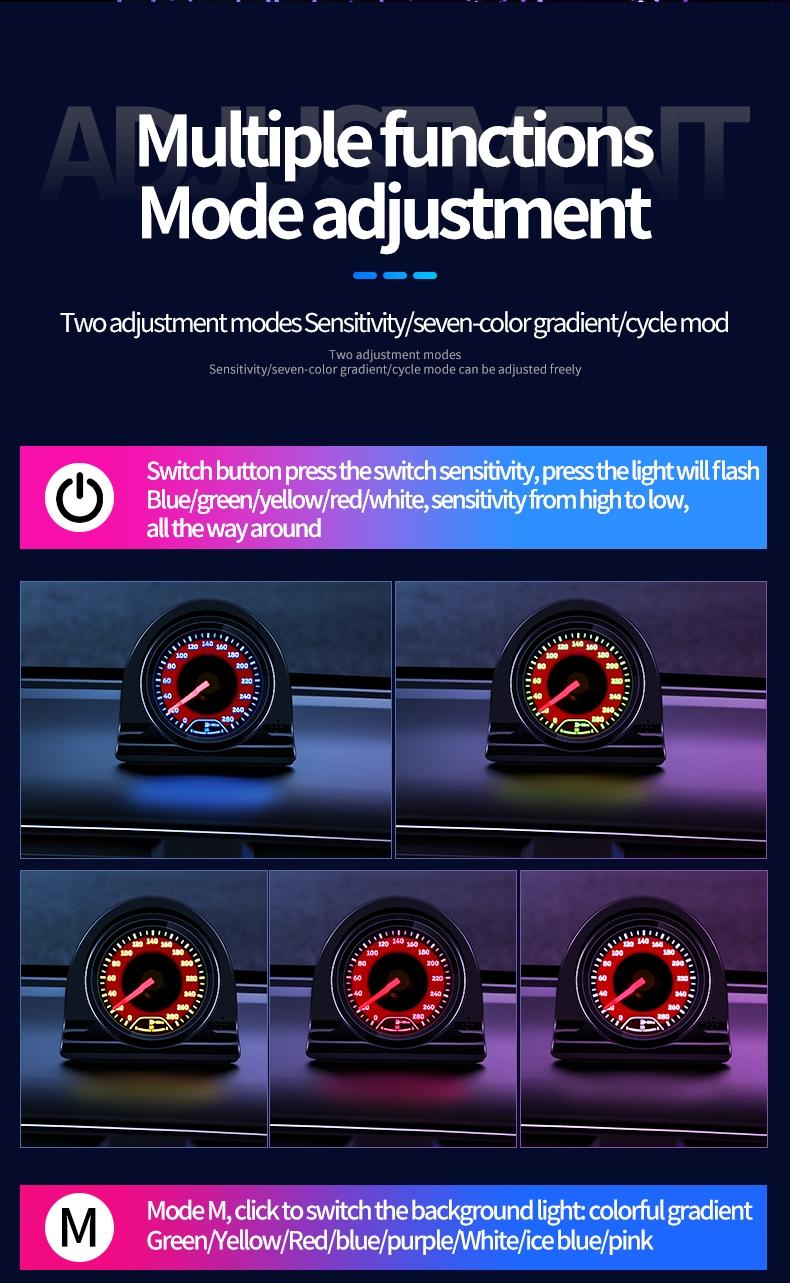 Car Pointer Rhythm Light Atmosphere Light Music Rhythm Light Voice Controlled Pickup Light Car Ornament 5V USB Night Light Interior Car Lights