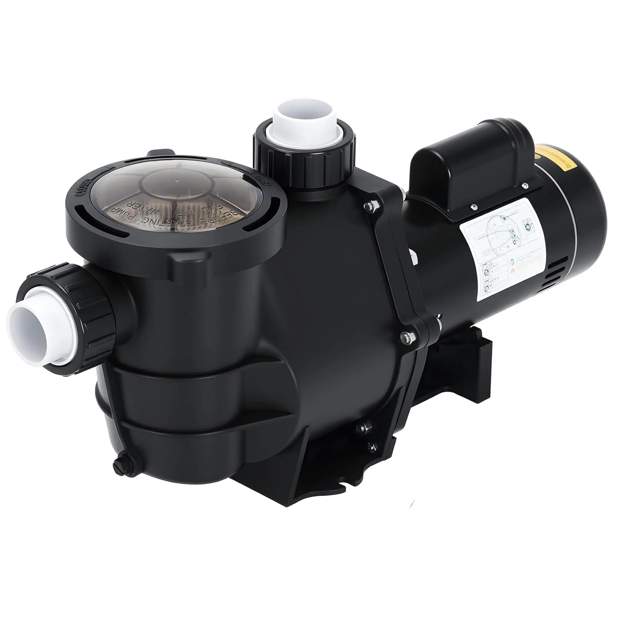 2 HP Heavy Duty Self-Priming Swimming Pool Pump, 115V/230V Dual Voltage Single Speed, 100 GPM (Gallons Per Minute) with Strainer Basket for Above Ground Pools, Spas, Hot Tubs