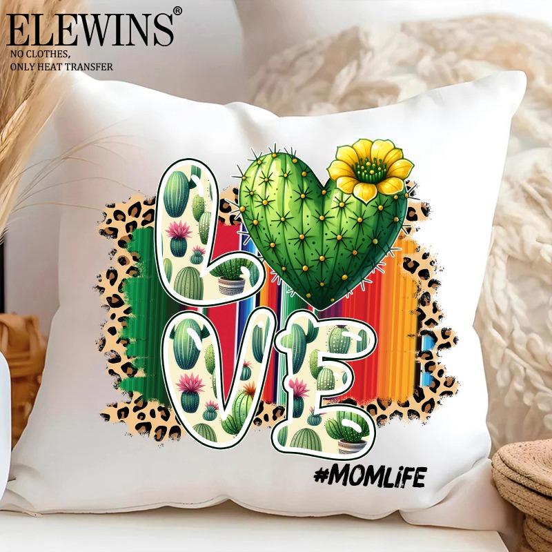 6 Pieces Mother's Day Plant Hot Stamping DTF Transfer Transparent Washable Transfer Paper for T - shirts Hoodies Jeans Backpacks Pillows Suitable for Men Women Machine Washable