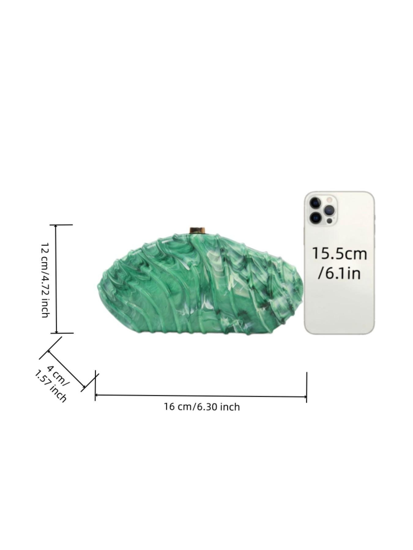 Fashionable Metal Handbag, Embossed Design Evening Clutch, Elegant Chain Shoulder Bag, Perfect for Parties, Stylish and Unique