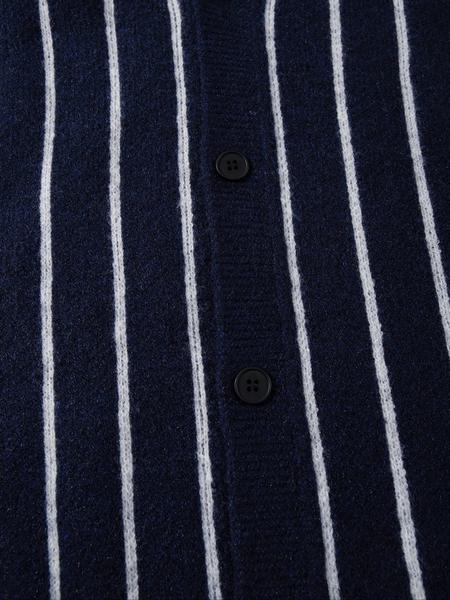 Men's Vintage Striped Jacquard Cardigan, Long Sleeve V Neck Button Front Sweater, Casual Loose Fit Knitwear for Spring Fall Winter