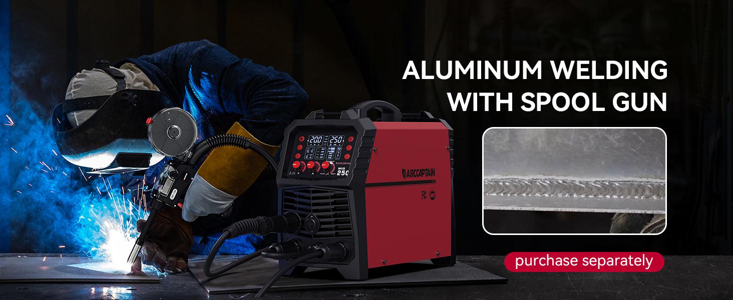 ARCCAPTAIN MIG250 Multi Process Welder 250 Amps MIG Welder Welding Machine Heavy Duty Work Portable Welder welder machine