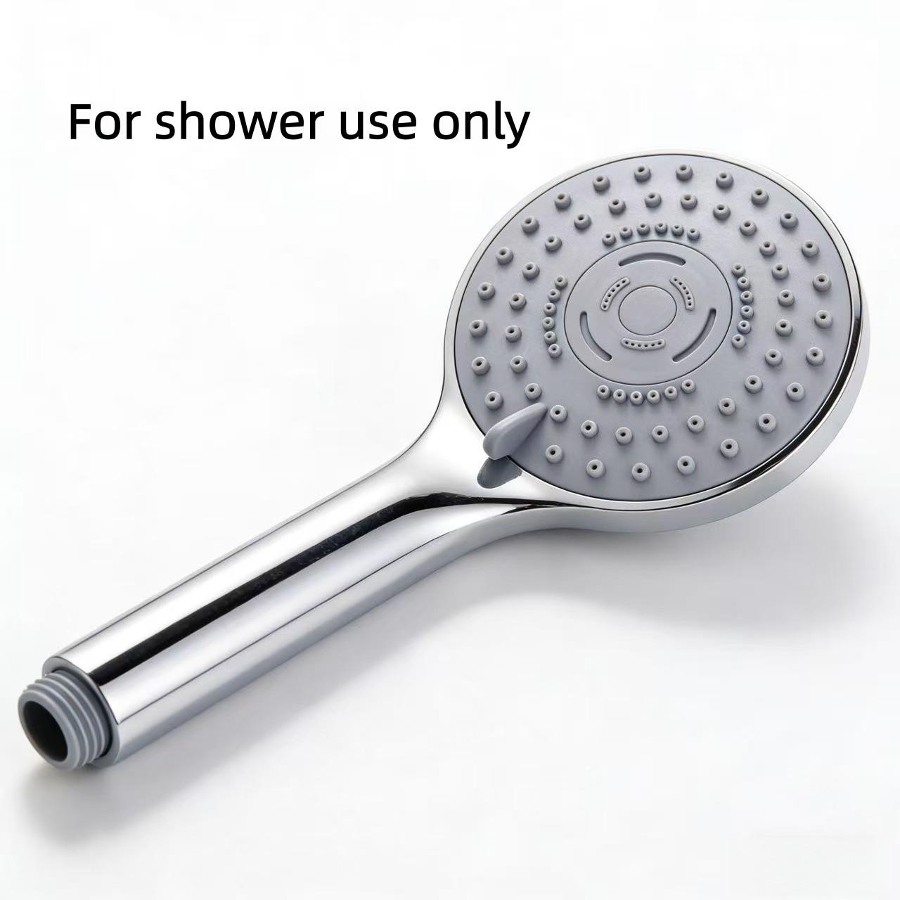 Silver Color Five-Function Shower Head, High Pressure Handheld Shower, Bathroom Accessories, Wall-Mounted Shower Spray