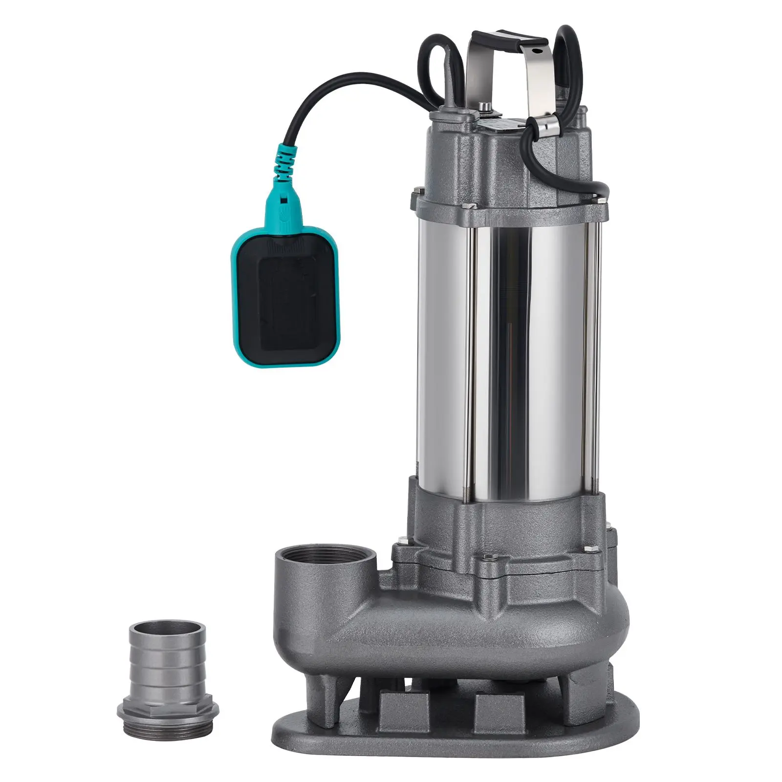 Cast Iron Submersible Sewage Pump – Automatic Tethered Float Switch, For Basement & Sump Basin