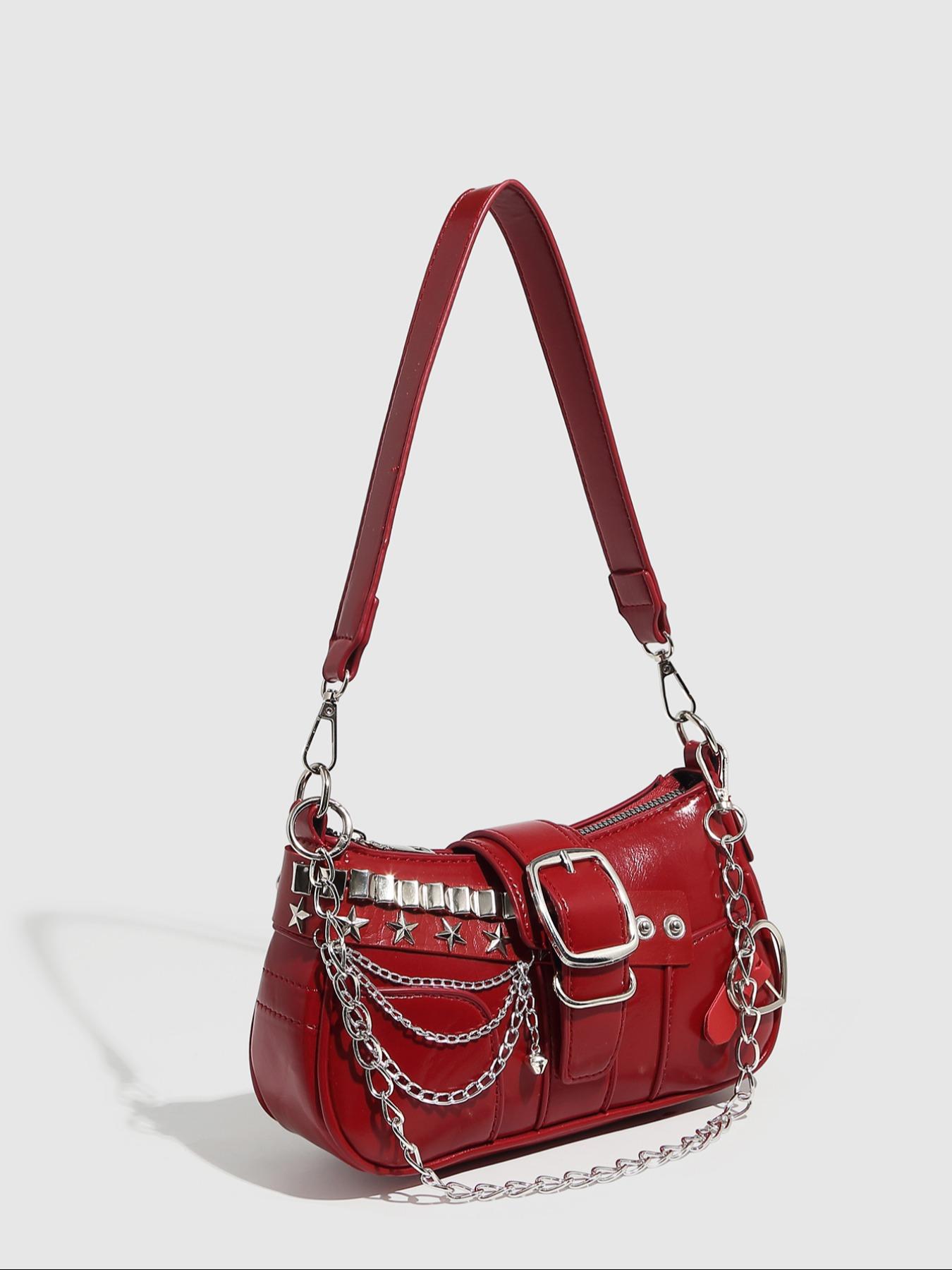 Women's Fashion Chain Strap Decorated Crossbody Bag, Casual Versatile Shoulder Bag for Daily Used, Trendy All-match Commuter Bag, Fashionable Bags