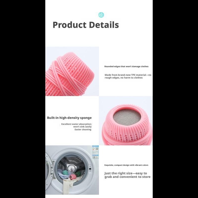 No More Hand-Tearing Filters! Ball Collection Bag for Washing Machine, Insert Into Drum, Wash 10 Times, Empty Once, Convenient Design
